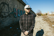 Load image into Gallery viewer, Platinum Flannel Charcoal/Black