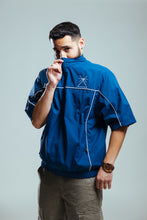 Load image into Gallery viewer, Platinum Nylon Half Zip Top Reflex Blue
