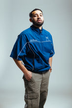 Load image into Gallery viewer, Platinum Nylon Half Zip Top Reflex Blue
