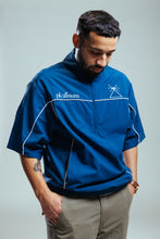 Load image into Gallery viewer, Platinum Nylon Half Zip Top Reflex Blue
