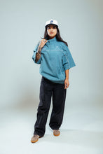 Load image into Gallery viewer, Platinum Nyon Half-Zip Pale Blue
