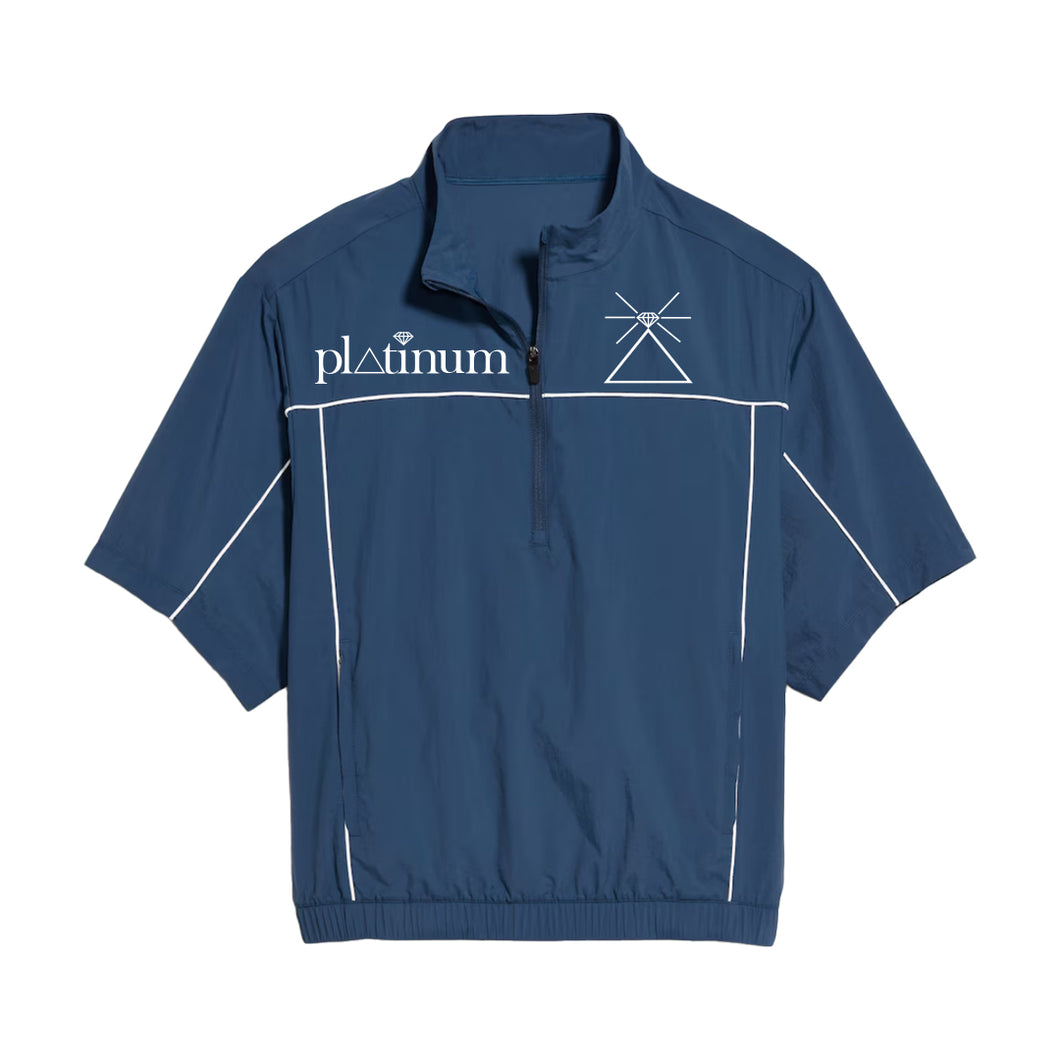 Platinum Nylon Half Zip Top Reflex Blue