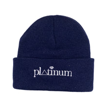 Load image into Gallery viewer, Platinum Rising Pyramid Winter Beanie Navy
