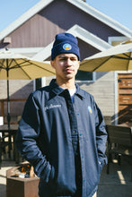 Load image into Gallery viewer, Platinum Rising Pyramid Winter Beanie Navy
