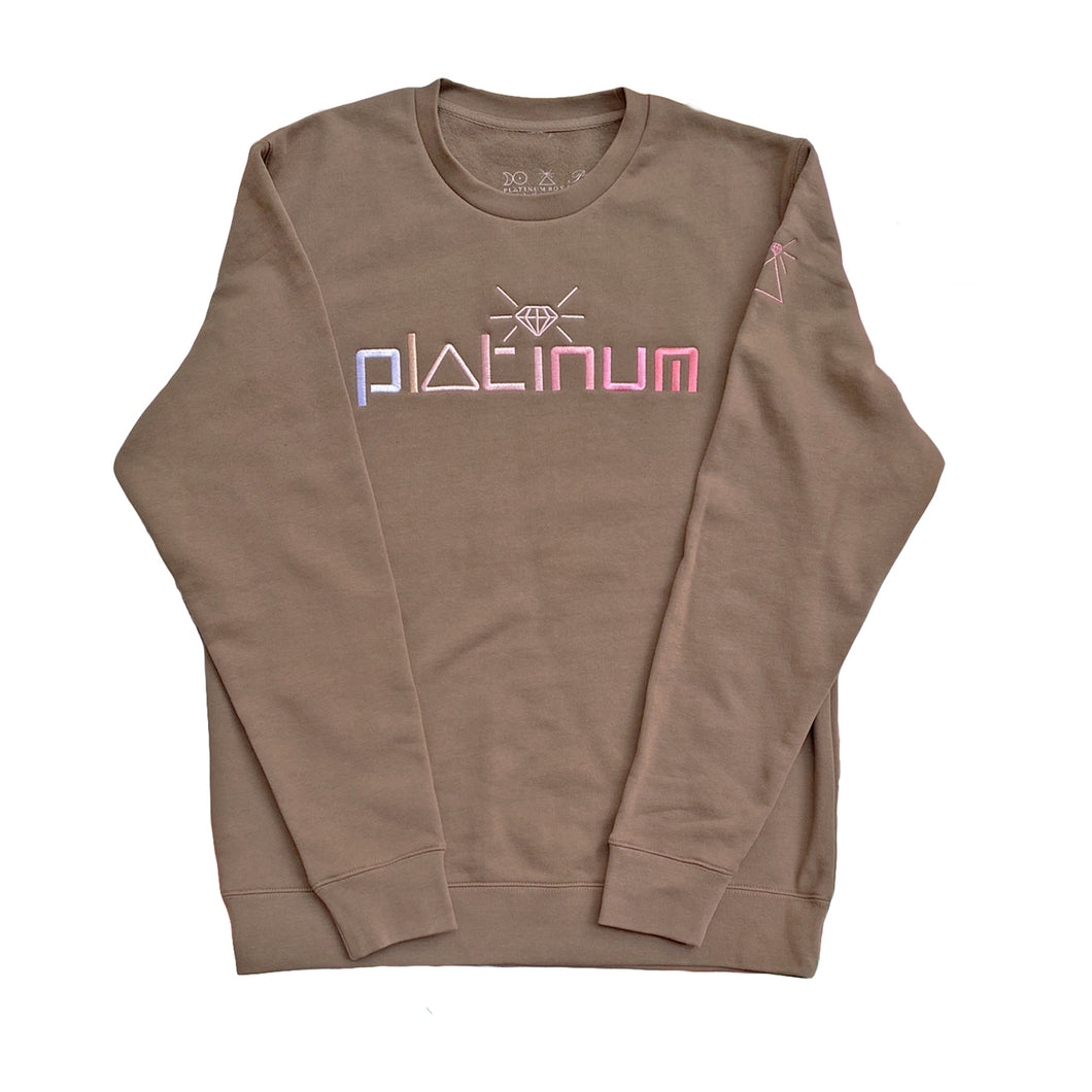 Platinum Brown Gradient Crewneck