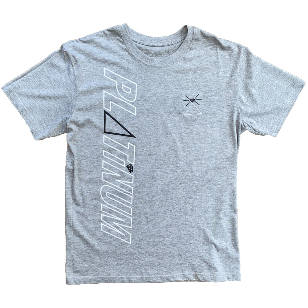 PL▲TINUM BOLD GREY TEE